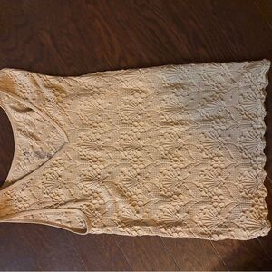 Cream Crochet Tank Top